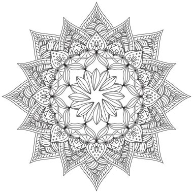 Yaprak Çiçeği Taç Yaprağı Renk Mandala Sanat Basit Grafik Şekli Vector Çiçek Orijinal Tasarım Klasik Dekoratif Özellikler Şablonu İslam Arap Mistik Dini Lotus