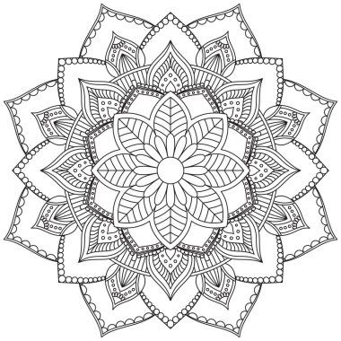 Yaprak Çiçeği Taç Yaprağı Renk Mandala Sanat Basit Grafik Şekli Vector Çiçek Orijinal Tasarım Klasik Dekoratif Özellikler Şablonu İslam Arap Mistik Dini Lotus