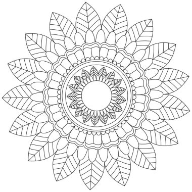 Yaprak Çiçeği Taç Yaprağı Renk Mandala Sanat Basit Grafik Şekli Vector Çiçek Orijinal Tasarım Klasik Dekoratif Özellikler Şablonu İslam Arap Mistik Dini Lotus