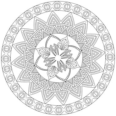 Yaprak Çiçeği Taç Yaprağı Renk Mandala Sanat Basit Grafik Şekli Vector Çiçek Orijinal Tasarım Klasik Dekoratif Özellikler Şablonu İslam Arap Mistik Dini Lotus