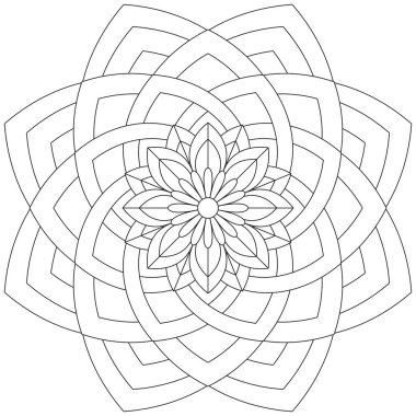 Yaprak Çiçeği Taç Yaprağı Renk Mandala Sanat Basit Grafik Şekli Vector Çiçek Orijinal Tasarım Klasik Dekoratif Özellikler Şablonu İslam Arap Mistik Dini Lotus