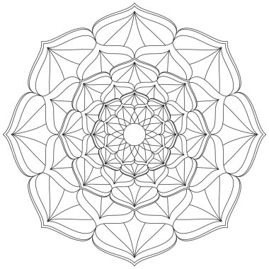 Yaprak Çiçeği Taç Yaprağı Renk Mandala Sanat Basit Grafik Şekli Vector Çiçek Orijinal Tasarım Klasik Dekoratif Özellikler Şablonu İslam Arap Mistik Dini Lotus