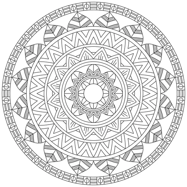 Hoja Flor Pétalo Colorear Mandala Arte Forma Gráfica Simple Vector — Archivo Imágenes Vectoriales