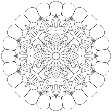 Yaprak Çiçeği Taç Yaprağı Renk Mandala Sanat Basit Grafik Şekli Vector Çiçek Orijinal Tasarım Klasik Dekoratif Özellikler Şablonu İslam Arap Mistik Dini Lotus