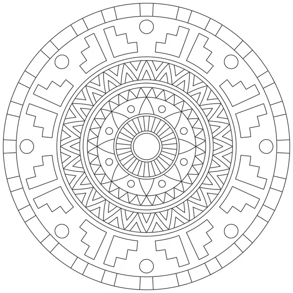 Feuille Fleur Pétale Coloriage Mandala Art Simple Forme Graphique Vecteur — Image vectorielle