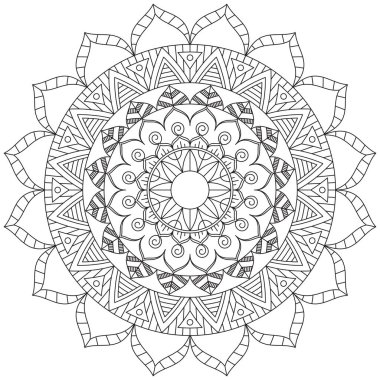 Yaprak Çiçeği Taç Yaprağı Renk Mandala Sanat Basit Grafik Şekli Vector Çiçek Orijinal Tasarım Klasik Dekoratif Özellikler Şablonu İslam Arap Mistik Dini Lotus