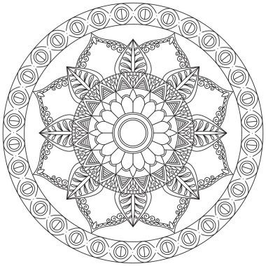 Yaprak Çiçeği Taç Yaprağı Renk Mandala Sanat Basit Grafik Şekli Vector Çiçek Orijinal Tasarım Klasik Dekoratif Özellikler Şablonu İslam Arap Mistik Dini Lotus