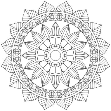 Yaprak Çiçeği Taç Yaprağı Renk Mandala Sanat Basit Grafik Şekli Vector Çiçek Orijinal Tasarım Klasik Dekoratif Özellikler Şablonu İslam Arap Mistik Dini Lotus