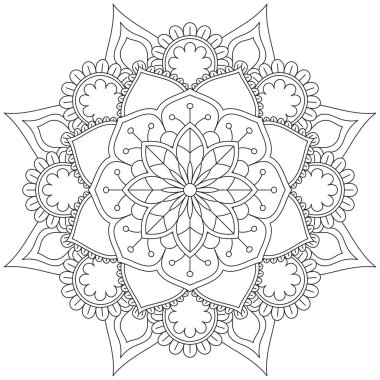 Yaprak Çiçeği Taç Yaprağı Renk Mandala Sanat Basit Grafik Şekli Vector Çiçek Orijinal Tasarım Klasik Dekoratif Özellikler Şablonu İslam Arap Mistik Dini Lotus
