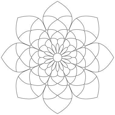 Yaprak Çiçeği Taç Yaprağı Renk Mandala Sanat Basit Grafik Şekli Vector Çiçek Orijinal Tasarım Klasik Dekoratif Özellikler Şablonu İslam Arap Mistik Dini Lotus