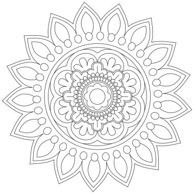 Yaprak Çiçeği Taç Yaprağı Renk Mandala Sanat Basit Grafik Şekli Vector Çiçek Orijinal Tasarım Klasik Dekoratif Özellikler Şablonu İslam Arap Mistik Dini Lotus