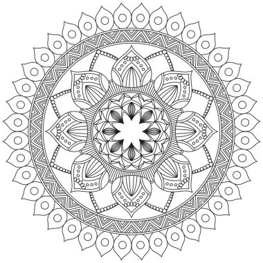 Yaprak Çiçeği Taç Yaprağı Renk Mandala Sanat Basit Grafik Şekli Vector Çiçek Orijinal Tasarım Klasik Dekoratif Özellikler Şablonu İslam Arap Mistik Dini Lotus