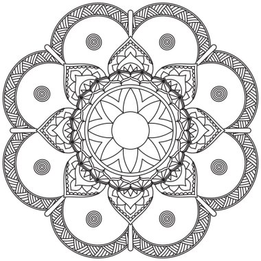 Yaprak Çiçeği Taç Yaprağı Renk Mandala Sanat Basit Grafik Şekli Vector Çiçek Orijinal Tasarım Klasik Dekoratif Özellikler Şablonu İslam Arap Mistik Dini Lotus