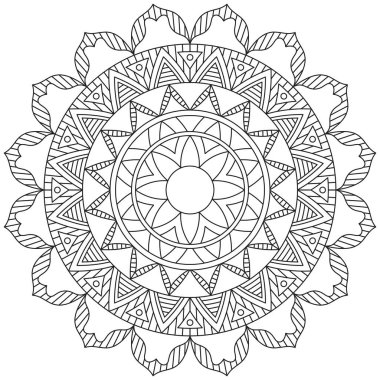 Yaprak Çiçeği Taç Yaprağı Renk Mandala Sanat Basit Grafik Şekli Vector Çiçek Orijinal Tasarım Klasik Dekoratif Özellikler Şablonu İslam Arap Mistik Dini Lotus