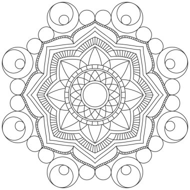Yaprak Çiçeği Taç Yaprağı Renk Mandala Sanat Basit Grafik Şekli Vector Çiçek Orijinal Tasarım Klasik Dekoratif Özellikler Şablonu İslam Arap Mistik Dini Lotus
