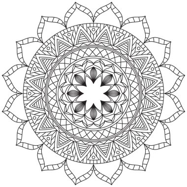 Yaprak Çiçeği Taç Yaprağı Renk Mandala Sanat Basit Grafik Şekli Vector Çiçek Orijinal Tasarım Klasik Dekoratif Özellikler Şablonu İslam Arap Mistik Dini Lotus