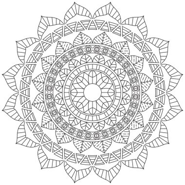 Yaprak Çiçeği Taç Yaprağı Renk Mandala Sanat Basit Grafik Şekli Vector Çiçek Orijinal Tasarım Klasik Dekoratif Özellikler Şablonu İslam Arap Mistik Dini Lotus