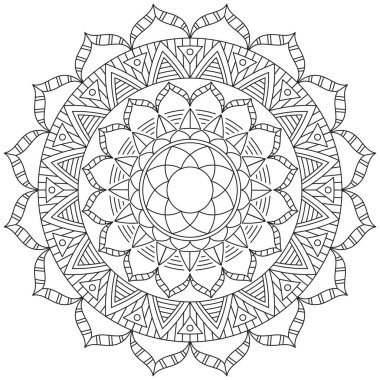 Yaprak Çiçeği Taç Yaprağı Renk Mandala Sanat Basit Grafik Şekli Vector Çiçek Orijinal Tasarım Klasik Dekoratif Özellikler Şablonu İslam Arap Mistik Dini Lotus