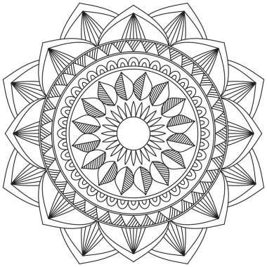 Yaprak Çiçeği Taç Yaprağı Renk Mandala Sanat Basit Grafik Şekli Vector Çiçek Orijinal Tasarım Klasik Dekoratif Özellikler Şablonu İslam Arap Mistik Dini Lotus