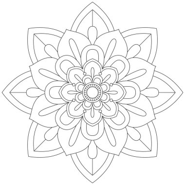 Yaprak Çiçeği Taç Yaprağı Renk Mandala Sanat Basit Grafik Şekli Vector Çiçek Orijinal Tasarım Klasik Dekoratif Özellikler Şablonu İslam Arap Mistik Dini Lotus
