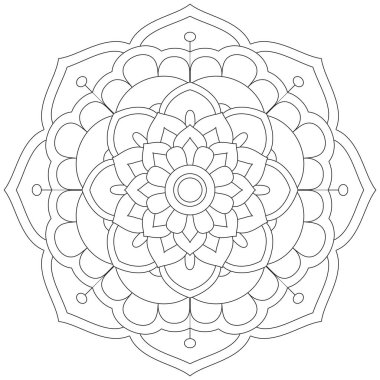 Yaprak Çiçeği Taç Yaprağı Renk Mandala Sanat Basit Grafik Şekli Vector Çiçek Orijinal Tasarım Klasik Dekoratif Özellikler Şablonu İslam Arap Mistik Dini Lotus