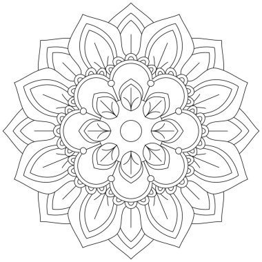 Yaprak Çiçeği Taç Yaprağı Renk Mandala Sanat Basit Grafik Şekli Vector Çiçek Orijinal Tasarım Klasik Dekoratif Özellikler Şablonu İslam Arap Mistik Dini Lotus