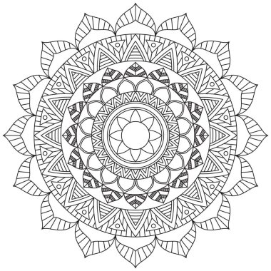 Yaprak Çiçeği Taç Yaprağı Renk Mandala Sanat Basit Grafik Şekli Vector Çiçek Orijinal Tasarım Klasik Dekoratif Özellikler Şablonu İslam Arap Mistik Dini Lotus