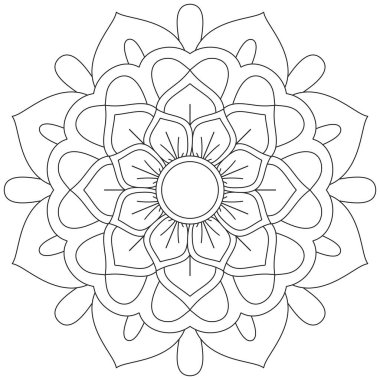 Yaprak Çiçeği Taç Yaprağı Renk Mandala Sanat Basit Grafik Şekli Vector Çiçek Orijinal Tasarım Klasik Dekoratif Özellikler Şablonu İslam Arap Mistik Dini Lotus