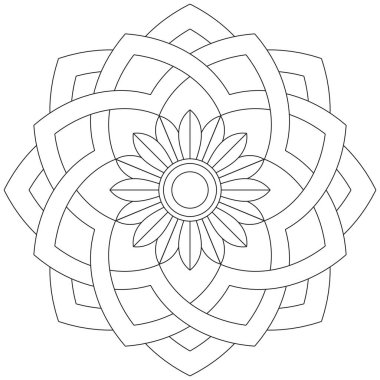 Yaprak Çiçeği Taç Yaprağı Renk Mandala Sanat Basit Grafik Şekli Vector Çiçek Orijinal Tasarım Klasik Dekoratif Özellikler Şablonu İslam Arap Mistik Dini Lotus