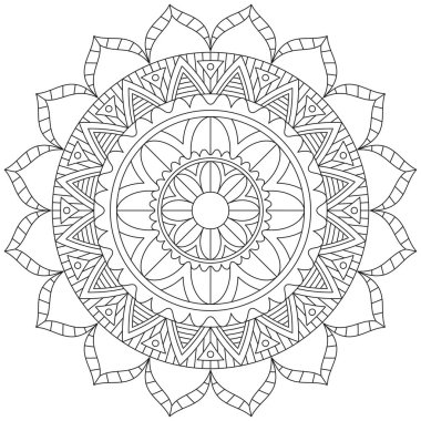 Yaprak Çiçeği Taç Yaprağı Renk Mandala Sanat Basit Grafik Şekli Vector Çiçek Orijinal Tasarım Klasik Dekoratif Özellikler Şablonu İslam Arap Mistik Dini Lotus