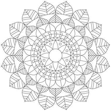 Yaprak Çiçeği Taç Yaprağı Renk Mandala Sanat Basit Grafik Şekli Vector Çiçek Orijinal Tasarım Klasik Dekoratif Özellikler Şablonu İslam Arap Mistik Dini Lotus
