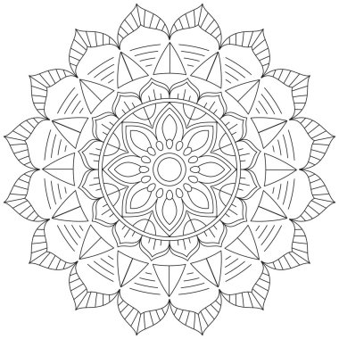 Yaprak Çiçeği Taç Yaprağı Renk Mandala Sanat Basit Grafik Şekli Vector Çiçek Orijinal Tasarım Klasik Dekoratif Özellikler Şablonu İslam Arap Mistik Dini Lotus