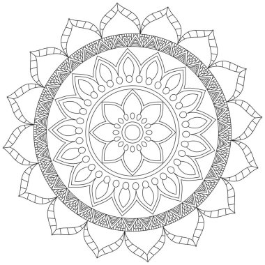 Yaprak Çiçeği Taç Yaprağı Renk Mandala Sanat Basit Grafik Şekli Vector Çiçek Orijinal Tasarım Klasik Dekoratif Özellikler Şablonu İslam Arap Mistik Dini Lotus