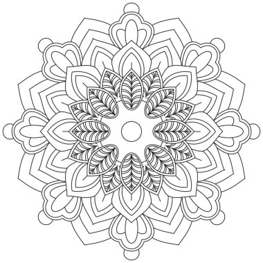 Yaprak Çiçeği Taç Yaprağı Renk Mandala Sanat Basit Grafik Şekli Vector Çiçek Orijinal Tasarım Klasik Dekoratif Özellikler Şablonu İslam Arap Mistik Dini Lotus