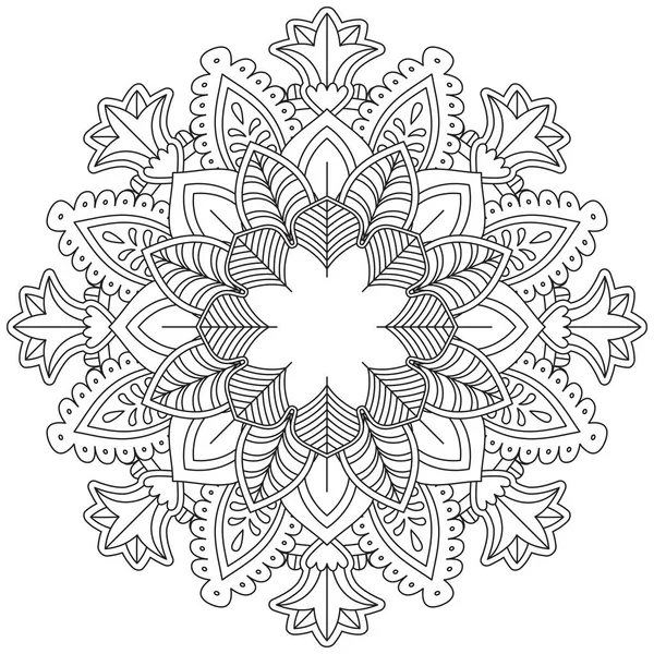 Folha Flor Pétala Colorir Mandala Arte Simples Gráfico Forma Vetor —  Vetores de Stock