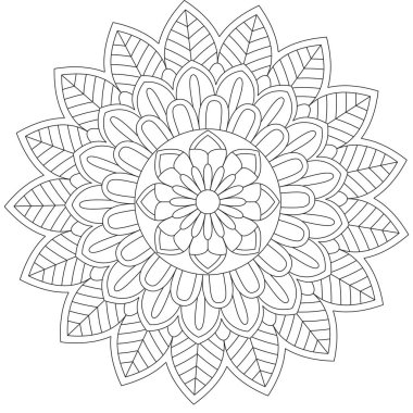 Yaprak Çiçeği Taç Yaprağı Renk Mandala Sanat Basit Grafik Şekli Vector Çiçek Orijinal Tasarım Klasik Dekoratif Özellikler Şablonu İslam Arap Mistik Dini Lotus
