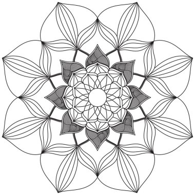 Yaprak Çiçeği Taç Yaprağı Renk Mandala Sanat Basit Grafik Şekli Vector Çiçek Orijinal Tasarım Klasik Dekoratif Özellikler Şablonu İslam Arap Mistik Dini Lotus