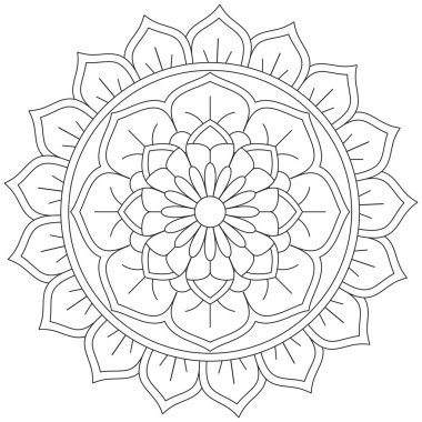 Yaprak Çiçeği Taç Yaprağı Renk Mandala Sanat Basit Grafik Şekli Vector Çiçek Orijinal Tasarım Klasik Dekoratif Özellikler Şablonu İslam Arap Mistik Dini Lotus