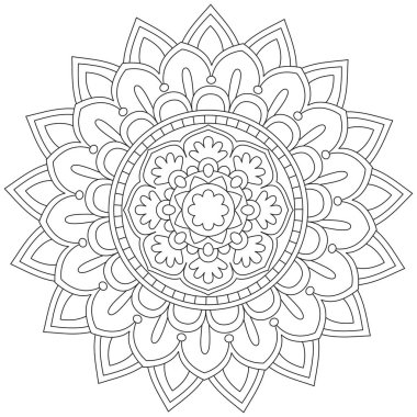 Yaprak Çiçeği Taç Yaprağı Renk Mandala Sanat Basit Grafik Şekli Vector Çiçek Orijinal Tasarım Klasik Dekoratif Özellikler Şablonu İslam Arap Mistik Dini Lotus
