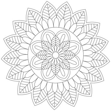 Yaprak Çiçeği Taç Yaprağı Renk Mandala Sanat Basit Grafik Şekli Vector Çiçek Orijinal Tasarım Klasik Dekoratif Özellikler Şablonu İslam Arap Mistik Dini Lotus