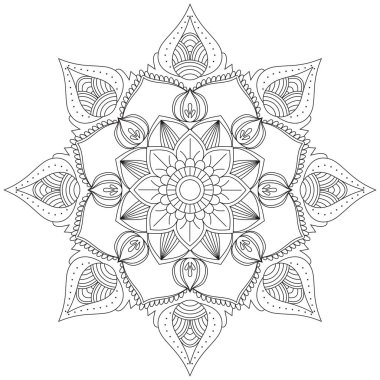 Yaprak Çiçeği Taç Yaprağı Renk Mandala Sanat Basit Grafik Şekli Vector Çiçek Orijinal Tasarım Klasik Dekoratif Özellikler Şablonu İslam Arap Mistik Dini Lotus