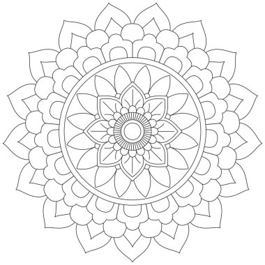 Yaprak Çiçeği Taç Yaprağı Renk Mandala Sanat Basit Grafik Şekli Vector Çiçek Orijinal Tasarım Klasik Dekoratif Özellikler Şablonu İslam Arap Mistik Dini Lotus
