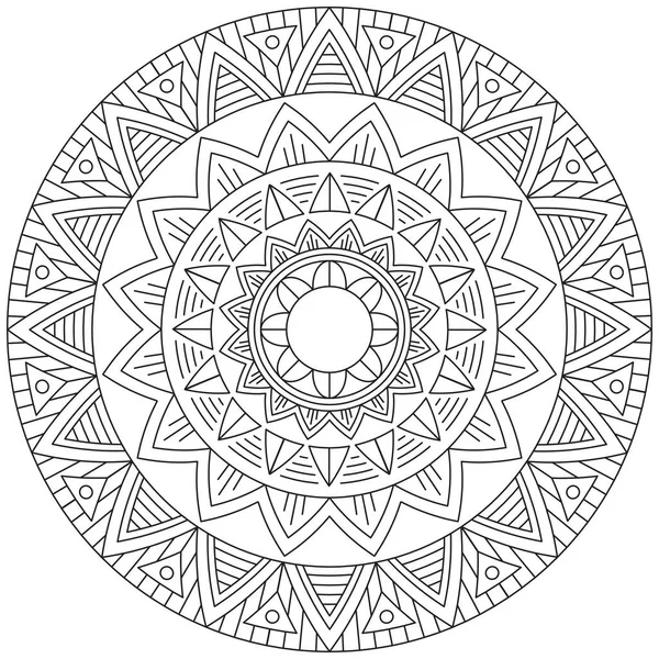 Hoja Flor Pétalo Colorear Mandala Arte Forma Gráfica Simple Vector — Archivo Imágenes Vectoriales