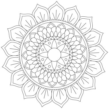 Yaprak Çiçeği Taç Yaprağı Renk Mandala Sanat Basit Grafik Şekli Vector Çiçek Orijinal Tasarım Klasik Dekoratif Özellikler Şablonu İslam Arap Mistik Dini Lotus