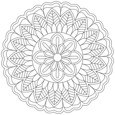 Yaprak Çiçeği Taç Yaprağı Renk Mandala Sanat Basit Grafik Şekli Vector Çiçek Orijinal Tasarım Klasik Dekoratif Özellikler Şablonu İslam Arap Mistik Dini Lotus