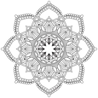 Yaprak Çiçeği Taç Yaprağı Renk Mandala Sanat Basit Grafik Şekli Vector Çiçek Orijinal Tasarım Klasik Dekoratif Özellikler Şablonu İslam Arap Mistik Dini Lotus