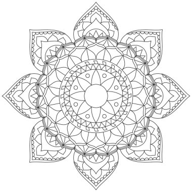 Yaprak Çiçeği Taç Yaprağı Renk Mandala Sanat Basit Grafik Şekli Vector Çiçek Orijinal Tasarım Klasik Dekoratif Özellikler Şablonu İslam Arap Mistik Dini Lotus