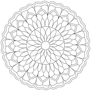 Yaprak Çiçeği Taç Yaprağı Renk Mandala Sanat Basit Grafik Şekli Vector Çiçek Orijinal Tasarım Klasik Dekoratif Özellikler Şablonu İslam Arap Mistik Dini Lotus