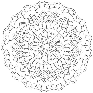 Yaprak Çiçeği Taç Yaprağı Renk Mandala Sanat Basit Grafik Şekli Vector Çiçek Orijinal Tasarım Klasik Dekoratif Özellikler Şablonu İslam Arap Mistik Dini Lotus