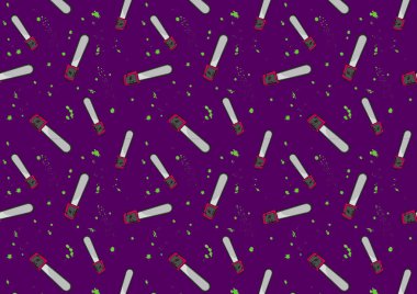 Elektrikli testere Cadılar Bayramı deseni, renkli vektör çizimi